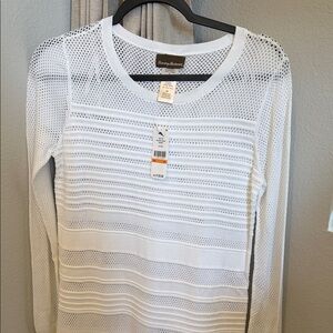 Tommy Bahama White meshed coverup /Pullover